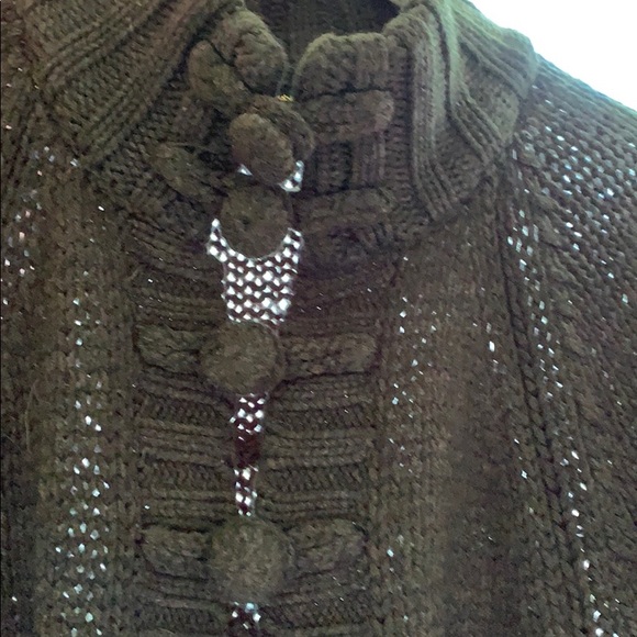 Gray dolman sweater poncho - Picture 2 of 3